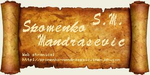 Spomenko Mandrašević vizit kartica